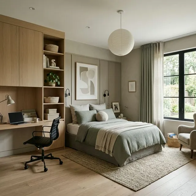 Современная детская комната на вырост в нейтральных тонах - ПРИВАТ ДИЗАЙН